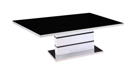 Buy Furniturevilla Aldridge High Gloss Coffee Table White with Black Glass Top, Coffee Table In ...