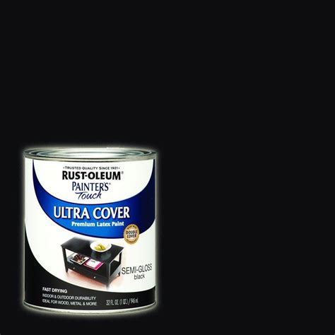 Rust-Oleum Painter's Touch 32 oz. Ultra Cover Semi-Gloss Black General ...