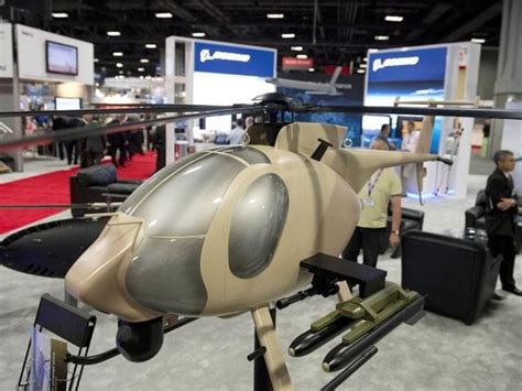 Military Drone: Model of Boeing 'Unmanned Little Bird' helicopter ...