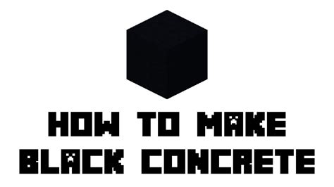 Minecraft Survival: How to Make Black Concrete - YouTube