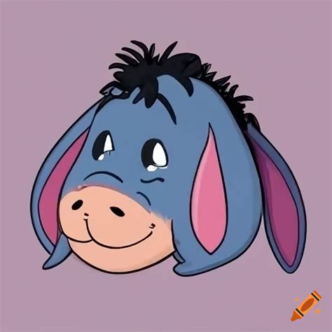 Cartoon style eeyore emote on Craiyon