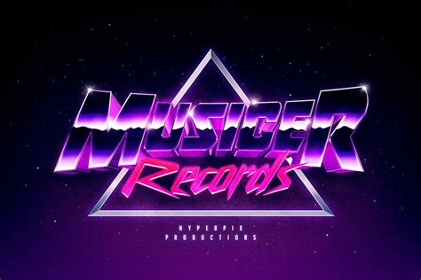 Free 80s Logo & Text Effect PSD | Mockuptree