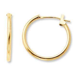 Hoop Earrings 14K Yellow Gold 18mm | Kay