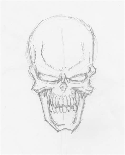 How To Draw A Evil Skull