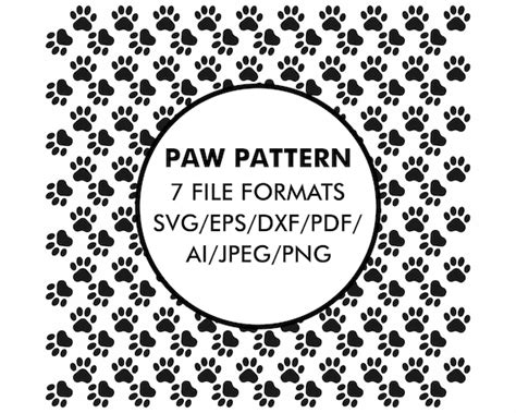 Paw Pattern Svg Paw Svg Dog Paw Print Pattern Svg Dog Lover - Etsy