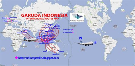 indonesian transport: Garuda Indonesia Airlines routes map