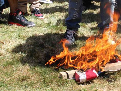 Photos: California Protesters Burn American Flag, Donald Trump Responds ...