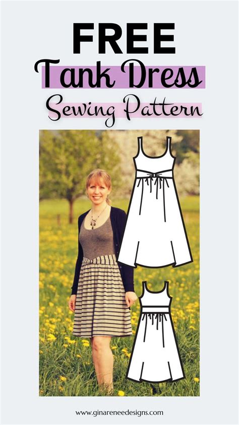 the tank dress sewing pattern is shown