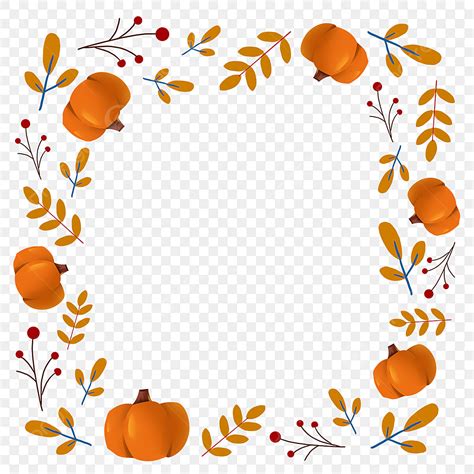 Autumn Leaves Border Hd Transparent, Leaves Pumpkin Autumn Leaf Border, Pumpkin, Fall, Leaf PNG ...