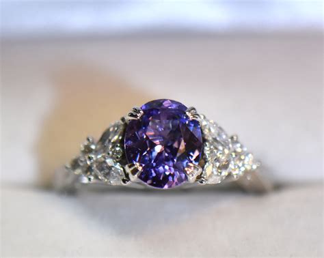 Royal Purple Sapphire & Diamond Engagement Ring | Exquisite Jewelry for Every Occasion | FWCJ