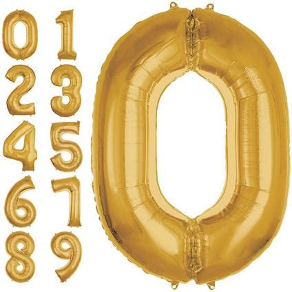 50" Gold Number 0 Balloon | Party City