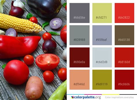 Natural Foods Vegetable Local Food Color Palette | colorpalette.org