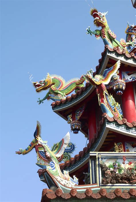 Taoist Temple Dragon And Phoenix Free Stock Photo - Public Domain Pictures