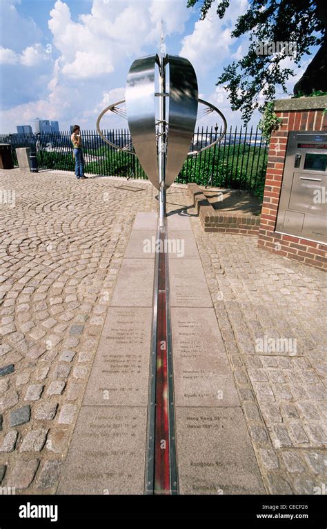 England, London, Royal Observatory Greenwich, Meridian Line Stock Photo ...