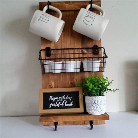 Wall Mounted Coffee Mug Holder Cup Rack K-cup Holder Shelf - Etsy