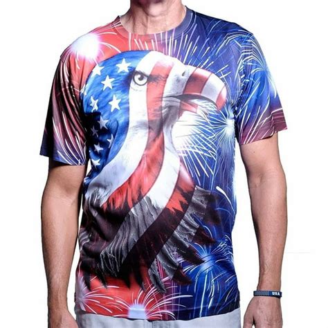 The Flag Shirt - USA American Flag Sublimation Mens T-Shirt - Walmart ...