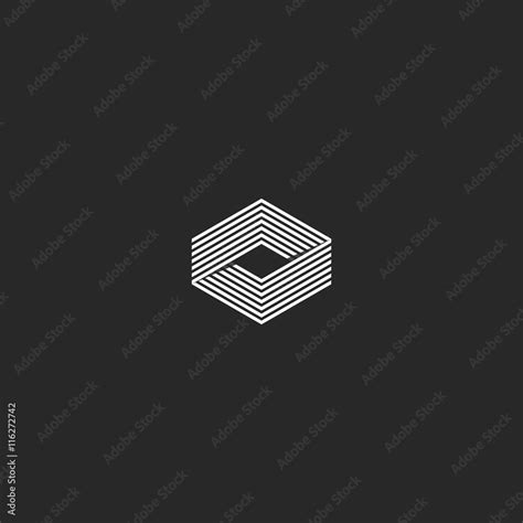 Cube logo isometric, infinity geometric shape illusion, hipster ...