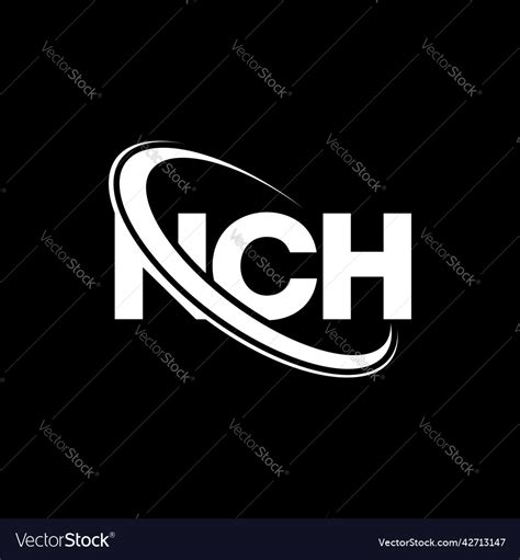 Nch logo letter design Royalty Free Vector Image