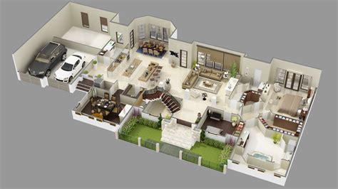 European House Plan with 5 Bedrooms and 5.5 Baths - Plan 9643