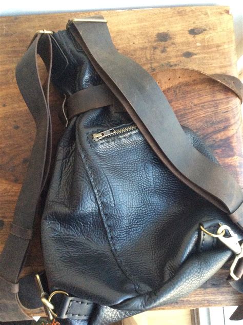 Soft Leather Backpack Purse / Backpack Handbag Combo / Black ...