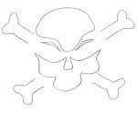Free Printable Stencil Designs: Skull and Crossbones Stencil