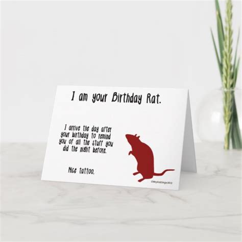 Happy Birthday Rat Card | Zazzle.com