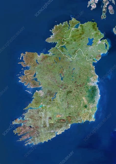 Ireland, satellite image - Stock Image - C007/3143 - Science Photo Library