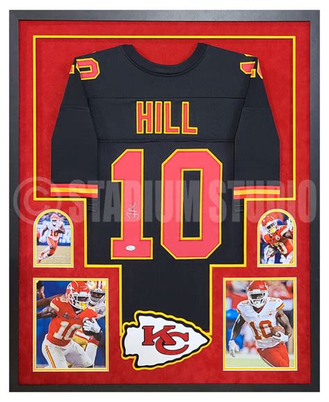 Tyreek Hill Autographed Framed Chiefs Black Jersey - The Stadium Studio