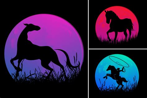 Horse Sunset Silhouette for T-Shirt Graphic by T-Shirt Design Bundle ...