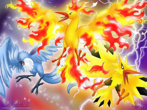 Articuno, Zapdos and Moltres - Articuno, Zapdos and Moltres Wallpaper ...