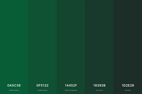 35+ Best Green Color Palettes with Names and Hex Codes in 2023 | Green colour palette, Green ...