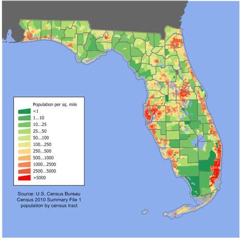 Florida Population Density Map