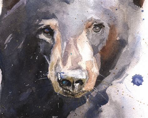 Black Bear Cub Watercolor Painting Art Print by Eric Sweet - Etsy