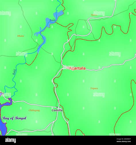 Map of Agartala City in India Stock Photo - Alamy