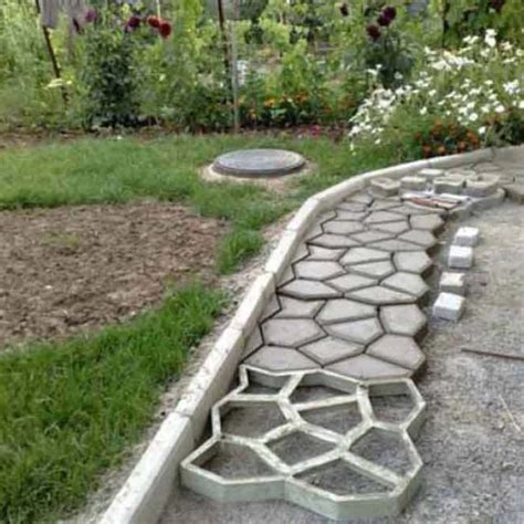 DIY Plastic Path Maker Mold Manually Paving/Cement Brick Molds Patio ...