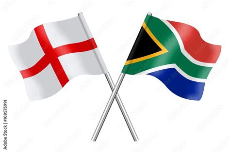 Flags: England and South Africa Stock Illustration | Adobe Stock