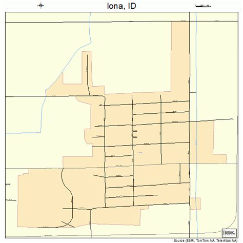 Iona Idaho Street Map 1640420