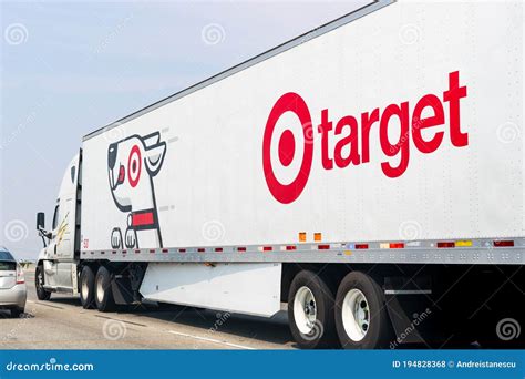 Aug 22, 2020 Walnut Creek / CA / USA - Target Delivery Truck Driving on ...