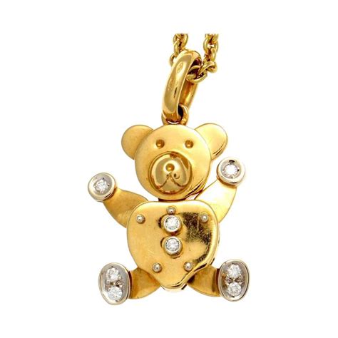 Pomellato Diamond Gold Teddy Bear Necklace at 1stDibs | pomellato bear, pomellato bear necklace ...