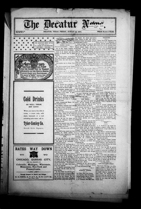 The Decatur News. (Decatur, Tex.), Vol. 21, No. 46, Ed. 1 Friday, August 29, 1902 - The Portal ...