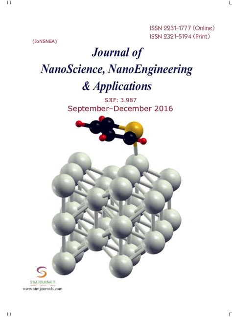 Journal of NanoScience , NanoEngineering & Applications vol 6 issue 3