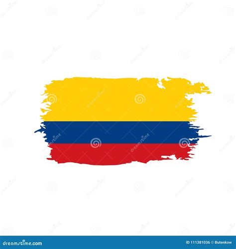 Colombia Flag, Vector Illustration Stock Vector - Illustration of ...