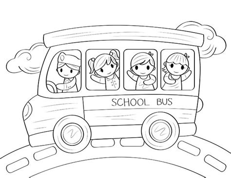 Printable School Bus Coloring Page School Bus Drawing, Cartoon School Bus, Bus Cartoon, Tractor ...