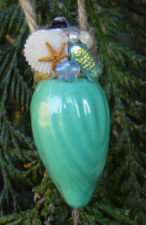 Vintage Christmas Light Bulb Beach Themed Shell Starfish Bead | Etsy | Vintage christmas lights ...