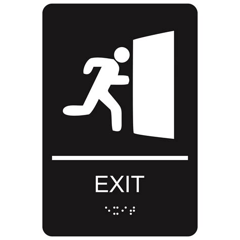 Exit- Economy ADA signs with Braille - Winmark Stamp & Sign - Stamps and Signs