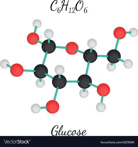 C6h12o6 glucose molecule Royalty Free Vector Image