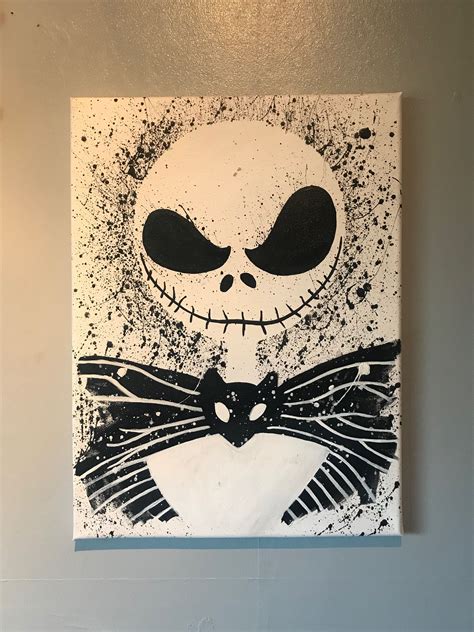 Jack Skeleington: Nightmare before Christmas canvas Halloween Canvas ...