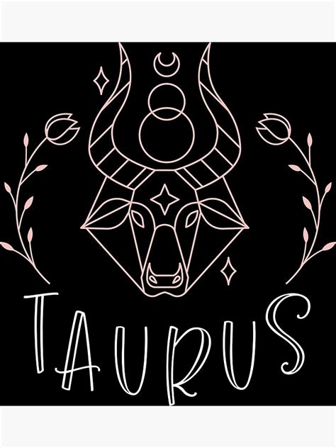 "Taurus zodiac sign aesthetic delicate feminine cosmic space witch moon" Poster for Sale by ...