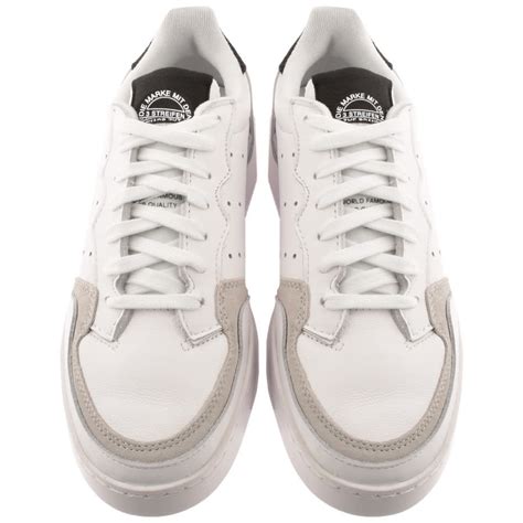 Adidas Originals Supercourt Leather Sneakers In White | ModeSens