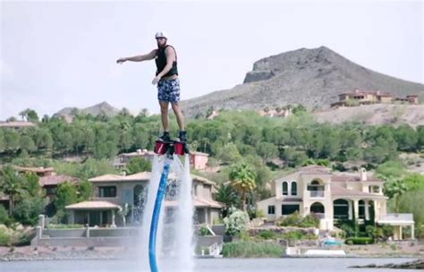 Kelce Tries Flyboarding for the First Time - Lake Las Vegas